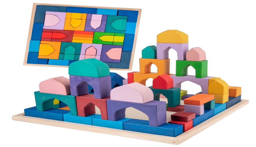 IN-DC2810 Rainbow Blocks Stacking Toys